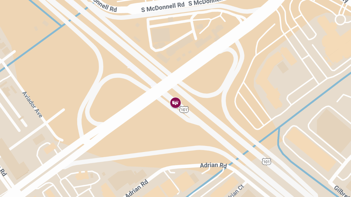 1 Injured in Crash on Hwy 101 Near Millbrae Ave