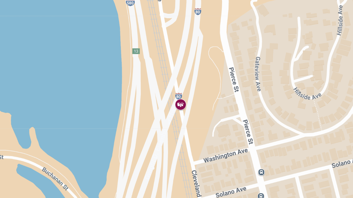 1 Injured in Crash on I-80 Near Solano Ave