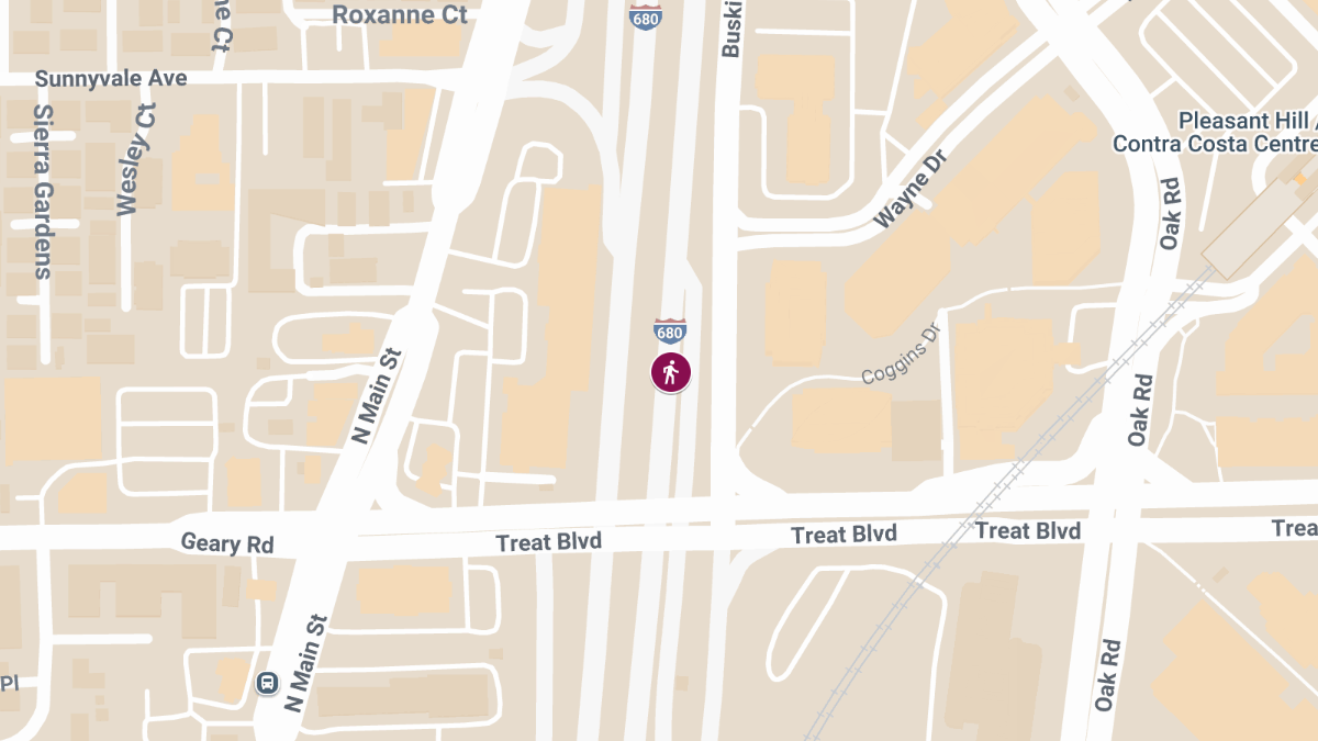 1 Injured in Pedestrian Accident on Treat Blvd Near I-680