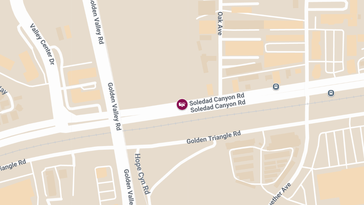 1 Injured in Two-Vehicle Crash at Soledad Canyon Rd & Oak Ave