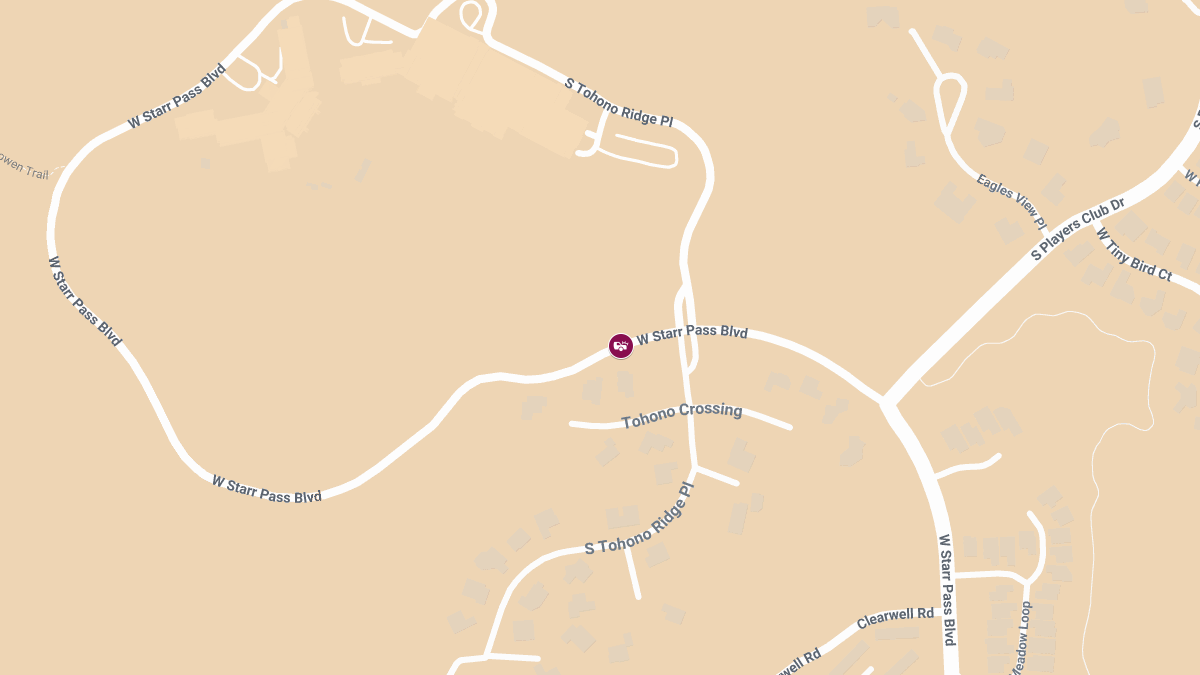 Accident Causes Injury on W Starr Pass Blvd at S Tohono Ridge Pl