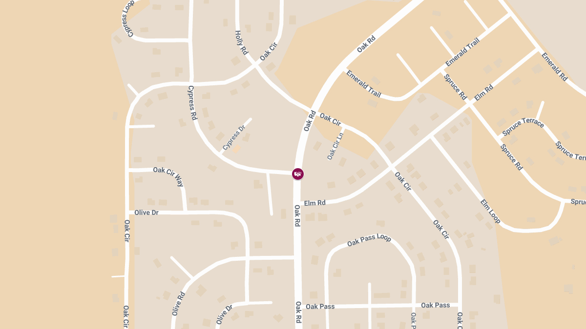 Accident Reported on Oak Rd at Cypress Rd Causing Injury 