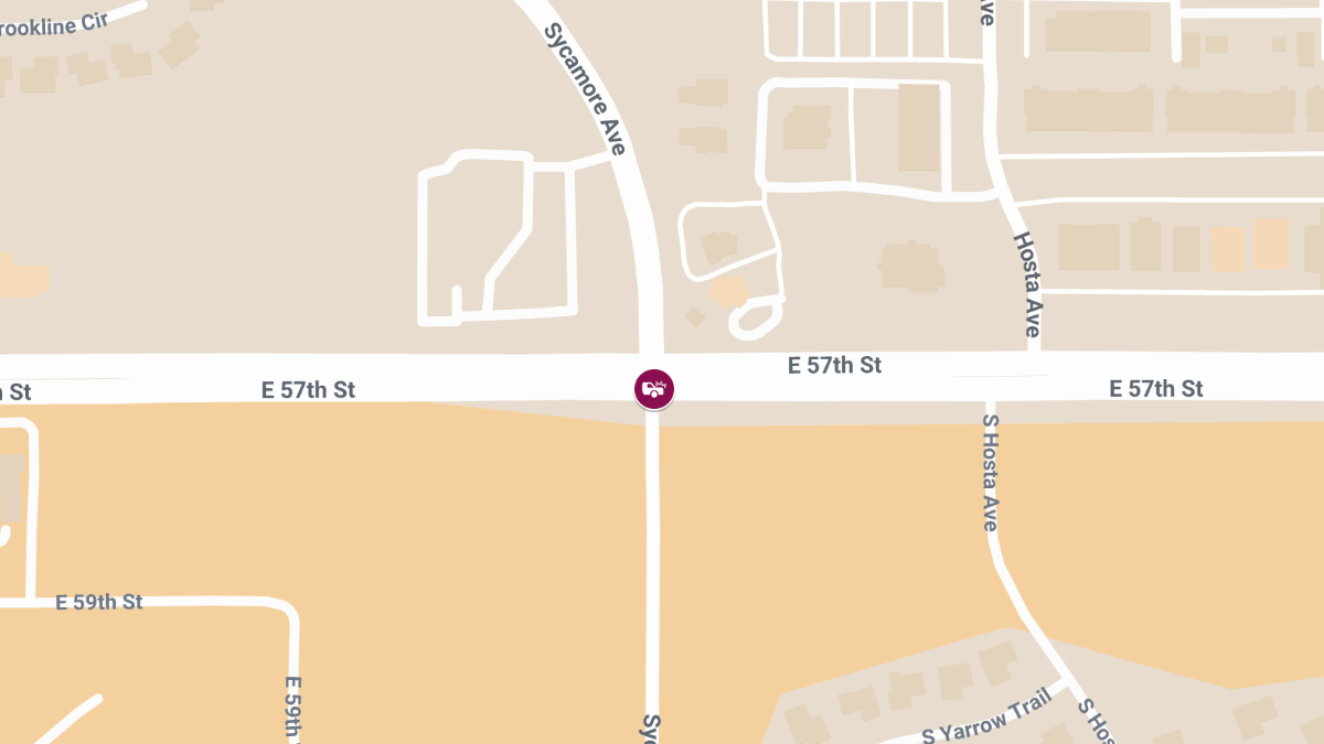 Accident at E 57th St & S Sycamore Ave Causes Injuries