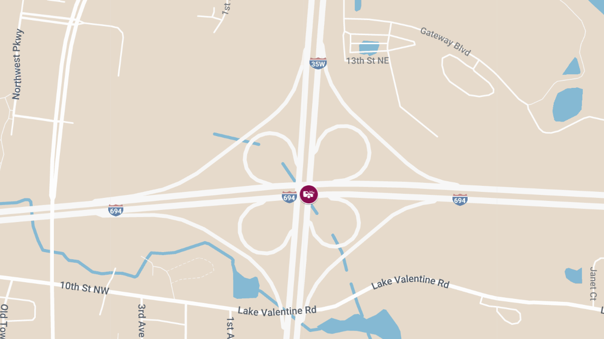 Accident on I-35W N at I-694 E Results in Injuries