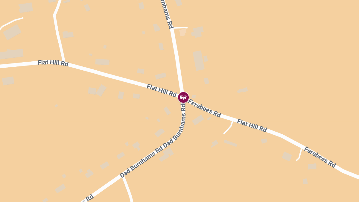 Accident with Entrapment on Flat Hill Rd and Dad Burnhams Rd
