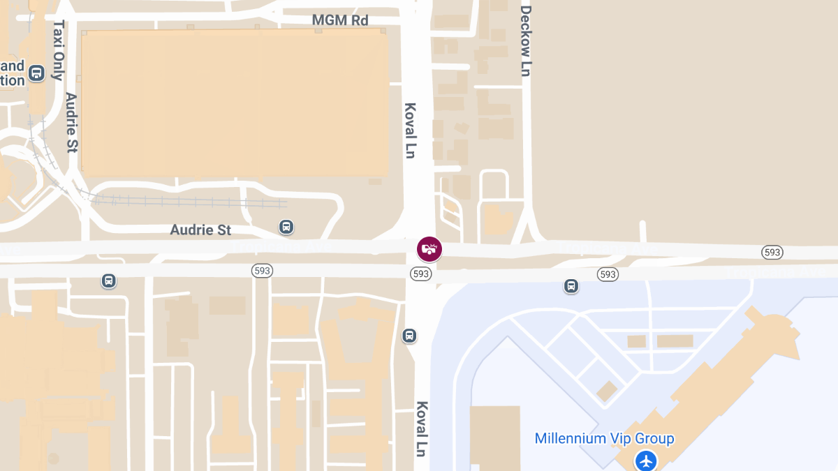 Accident with Injuries at E Tropicana Ave & Koval Ln
