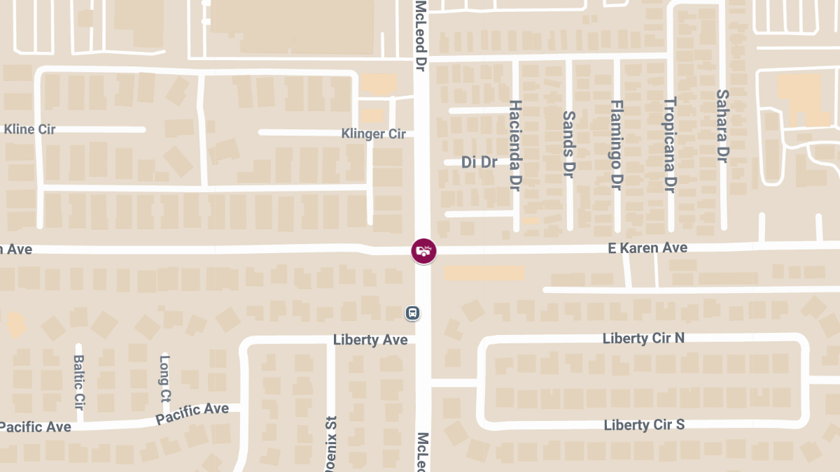 Accident with Injuries at Karen Ave & McLeod Dr