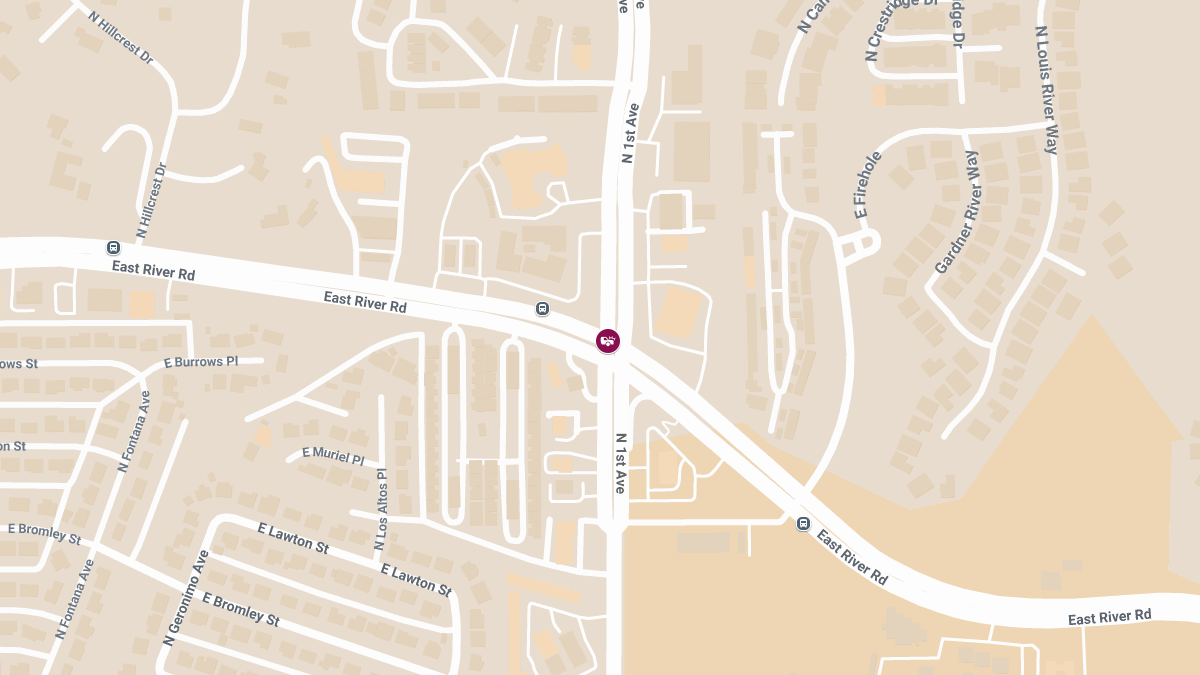 Accident with Injuries at N 1st Ave & E River Rd