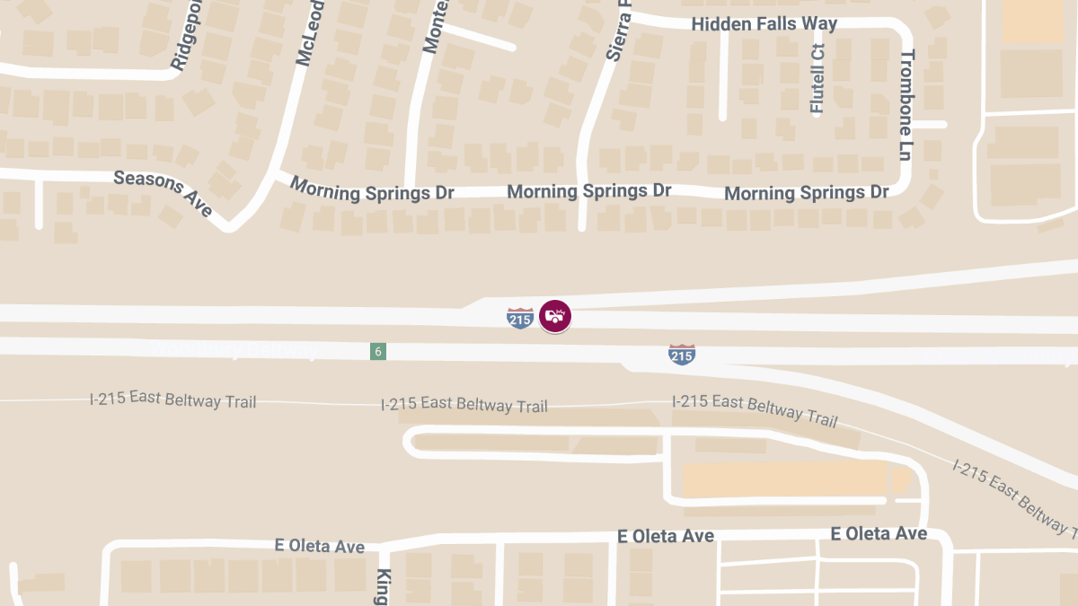 Accident with Injuries on E I-215 at Airport Connector