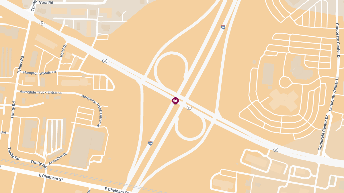 Accident with Injuries on I-40 WB at Chapel Hill Rd