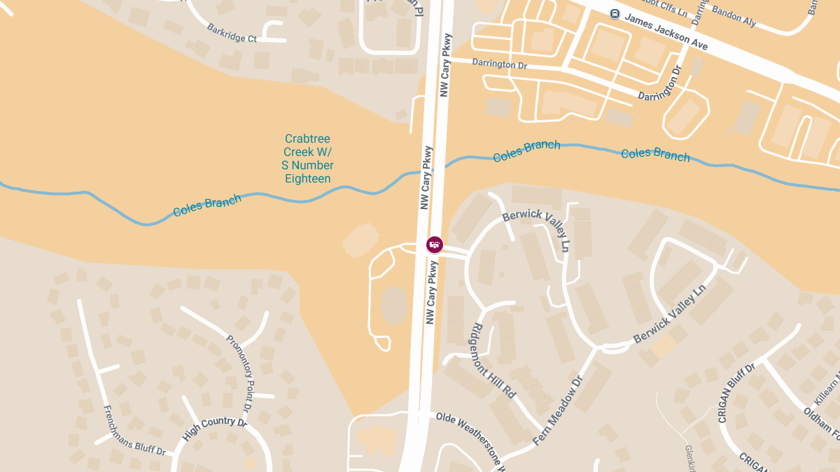 Accident with Injuries on NW Cary Pkwy at Saddle Creek Ln