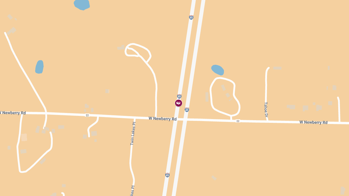 Accident with Injuries on Northbound I-49 near Mile Marker 37.9