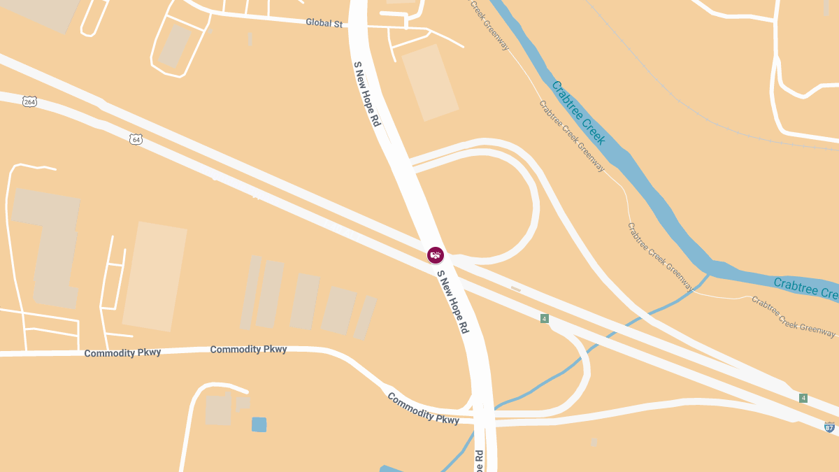Auto Accident with Injuries on I-87 SB at S New Hope Rd
