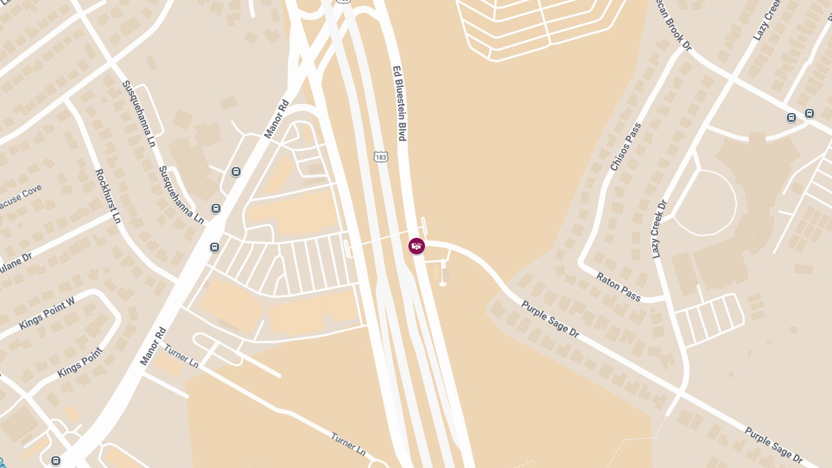 Auto Collision with Injuries on Ed Bluestein Blvd Svrd NB and Purple Sage Dr