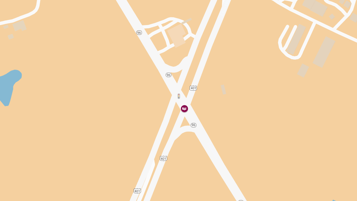 Auto Crash With Injuries at Louisburg Rd and Zebulon Rd