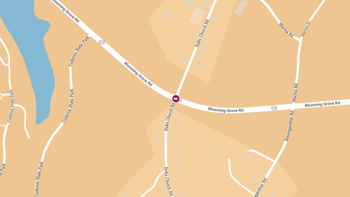 Auto Crash with Entrapment at Blooming Grove Rd & Dubs Church Rd
