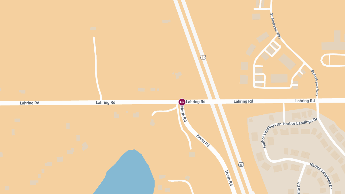 Auto Crash with Injuries at Lahring Rd & North Rd