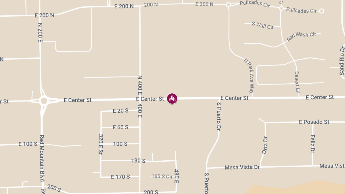 Bicycle Crash with Injuries on E Center St