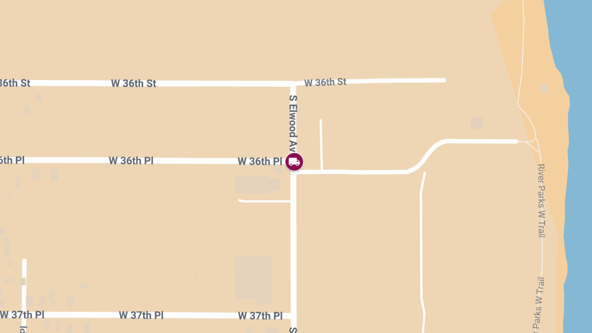 Bicyclist Killed in Crash with Commercial Truck at W 36th Pl & S Elwood Ave