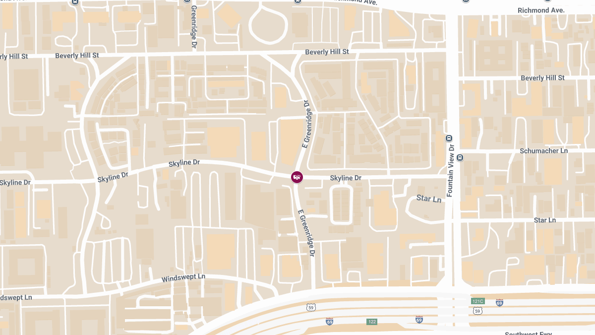 Car Crash With Injuries at Skyline Dr & E Greenridge Dr