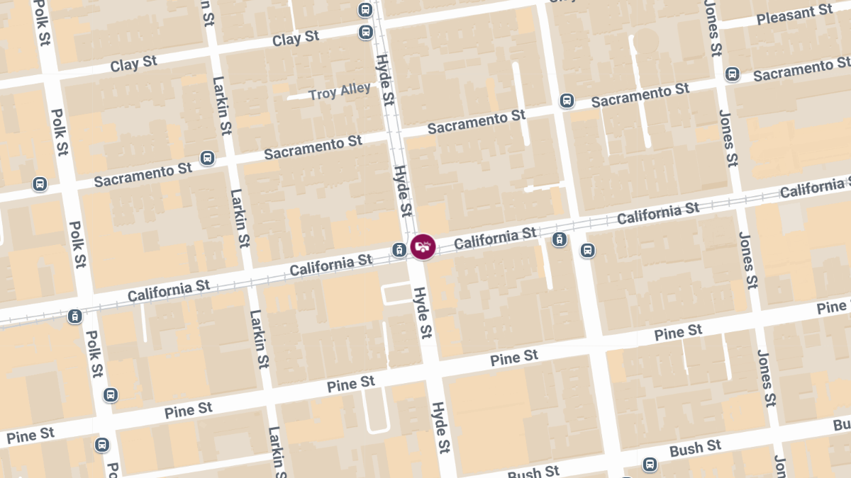 Car Crash with Injuries at California St & Hyde St