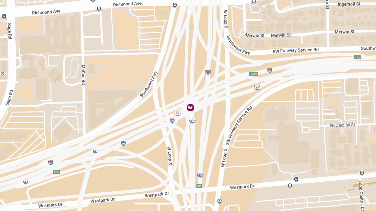 Car Crash with Injuries at I-610 S & US-59 S