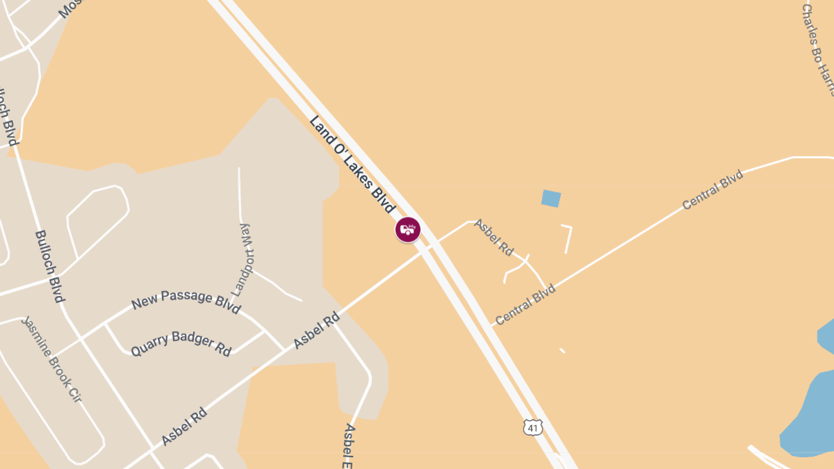 Car Crash with Injuries at Land O’ Lakes Blvd & Asbel Rd