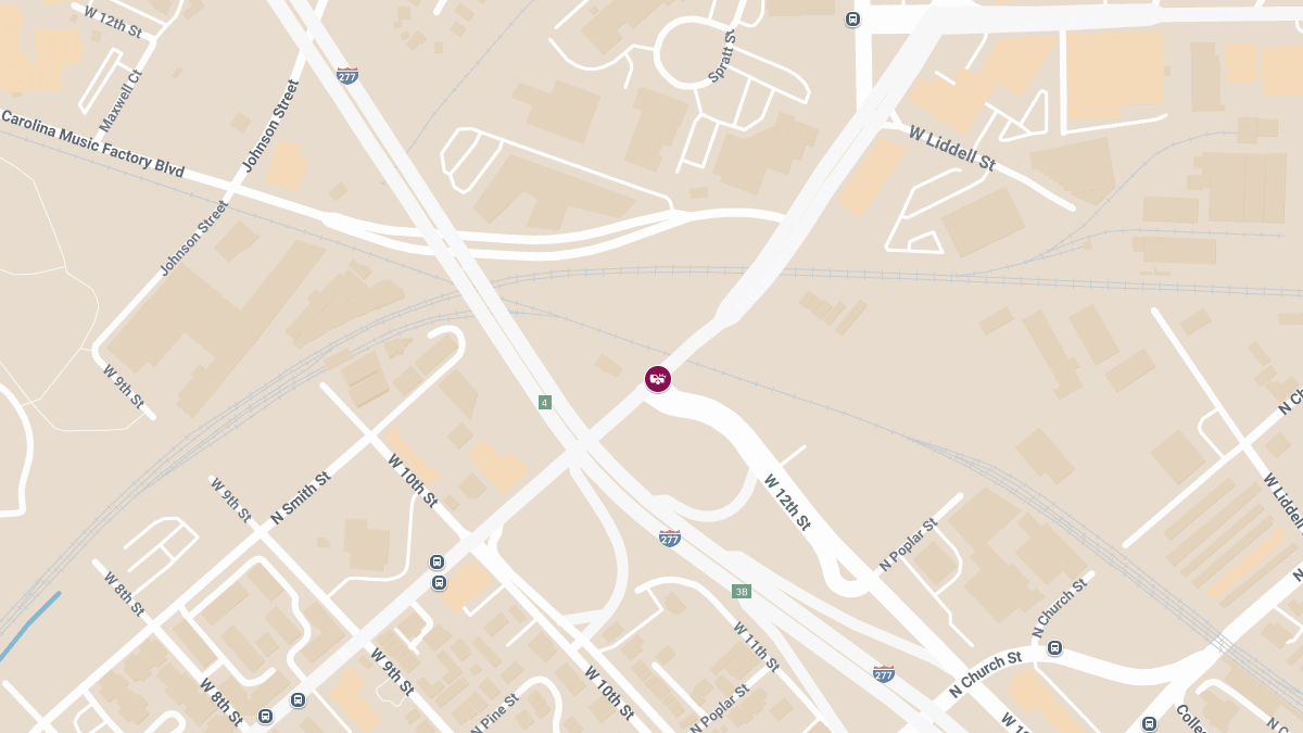 Car Crash with Injuries at N Graham St & W 12th St