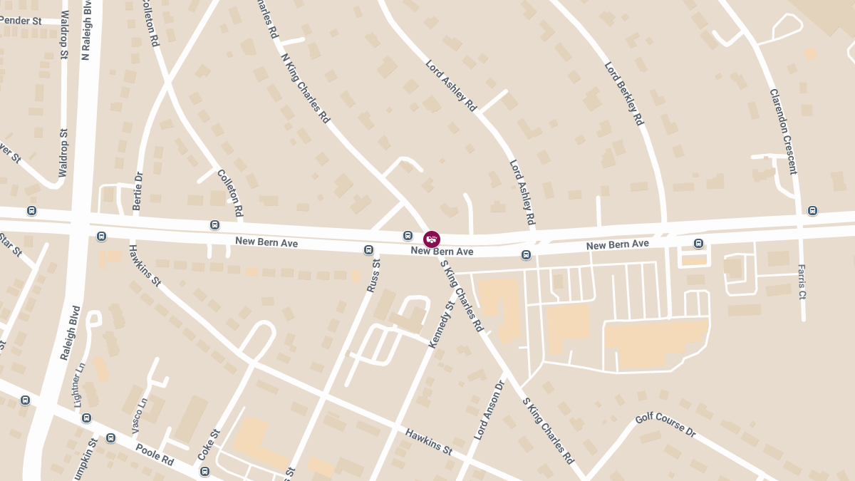 Car Crash with Injuries at N King Charles Rd & New Bern Ave