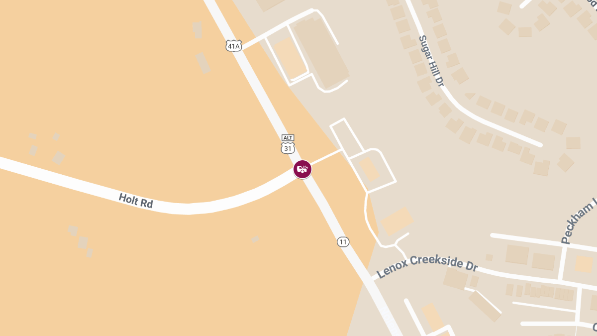 Car Crash with Injuries at Nolensville Pike & Holt Rd