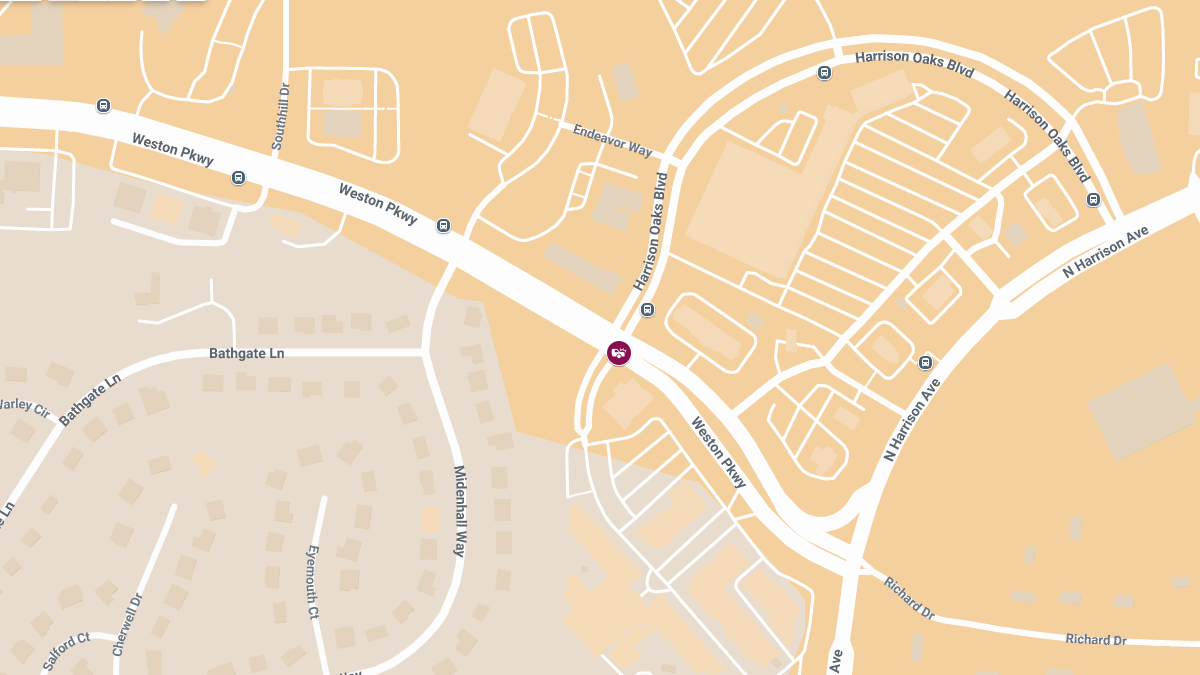 Car Crash with Injuries at Weston Pkwy & Renaissance Park Pl