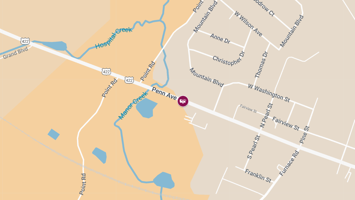 Car Crash with Injuries on 203 W Penn Ave