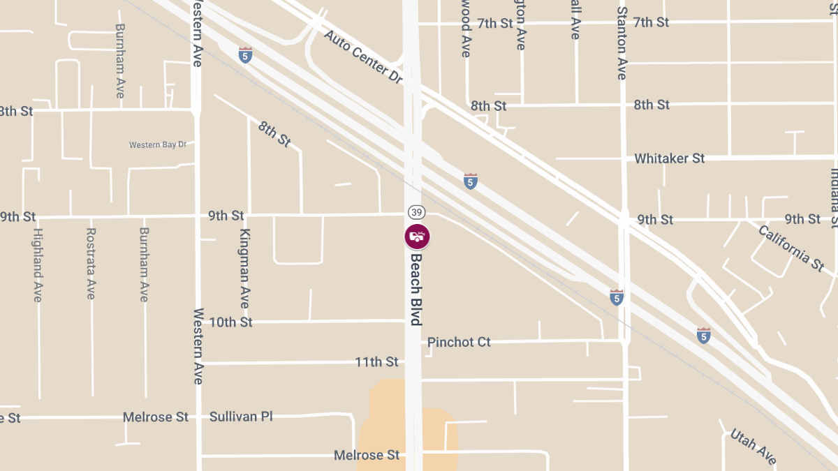 Collision With Injuries at 6501 Beach Blvd