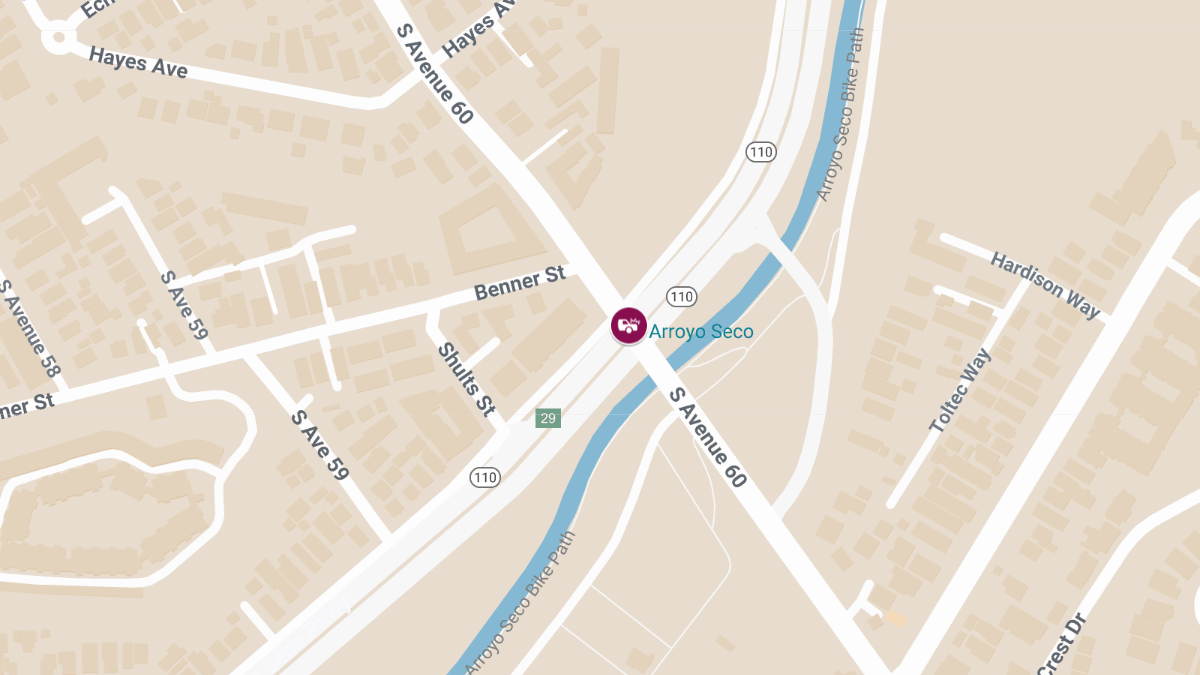 Collision With Injuries at CA-110 N & S Avenue 60