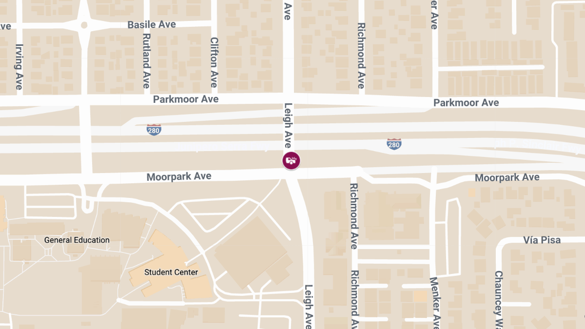 Collision With Injuries at I-280 N & Leigh Ave