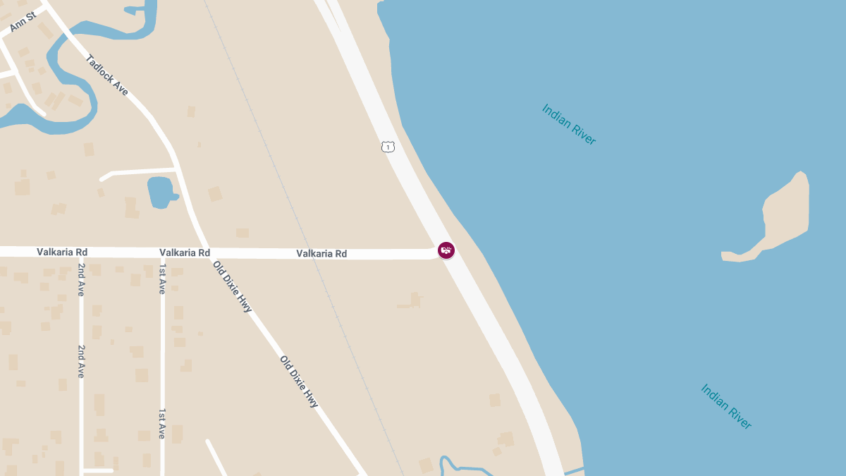 Collision With Injuries on Valkaria Rd at US-1