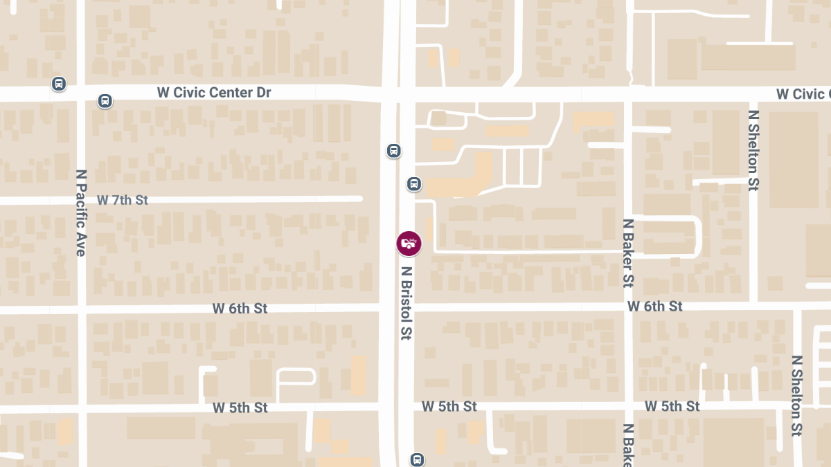 Collision at 410 N Bristol St Injures 1