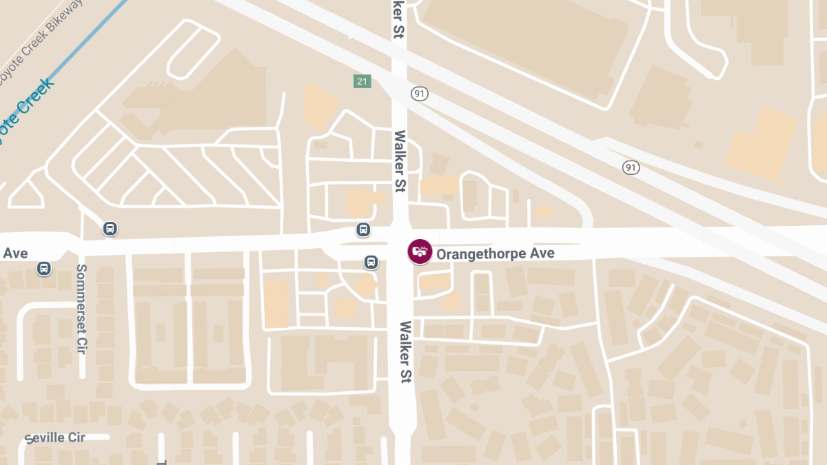 Collision at 5502 Orangethorpe Ave Injures 1