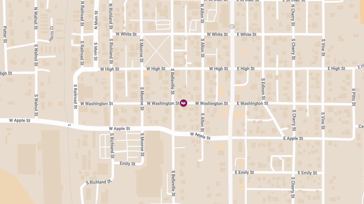Collision at Belleville & Washington, One Injured
