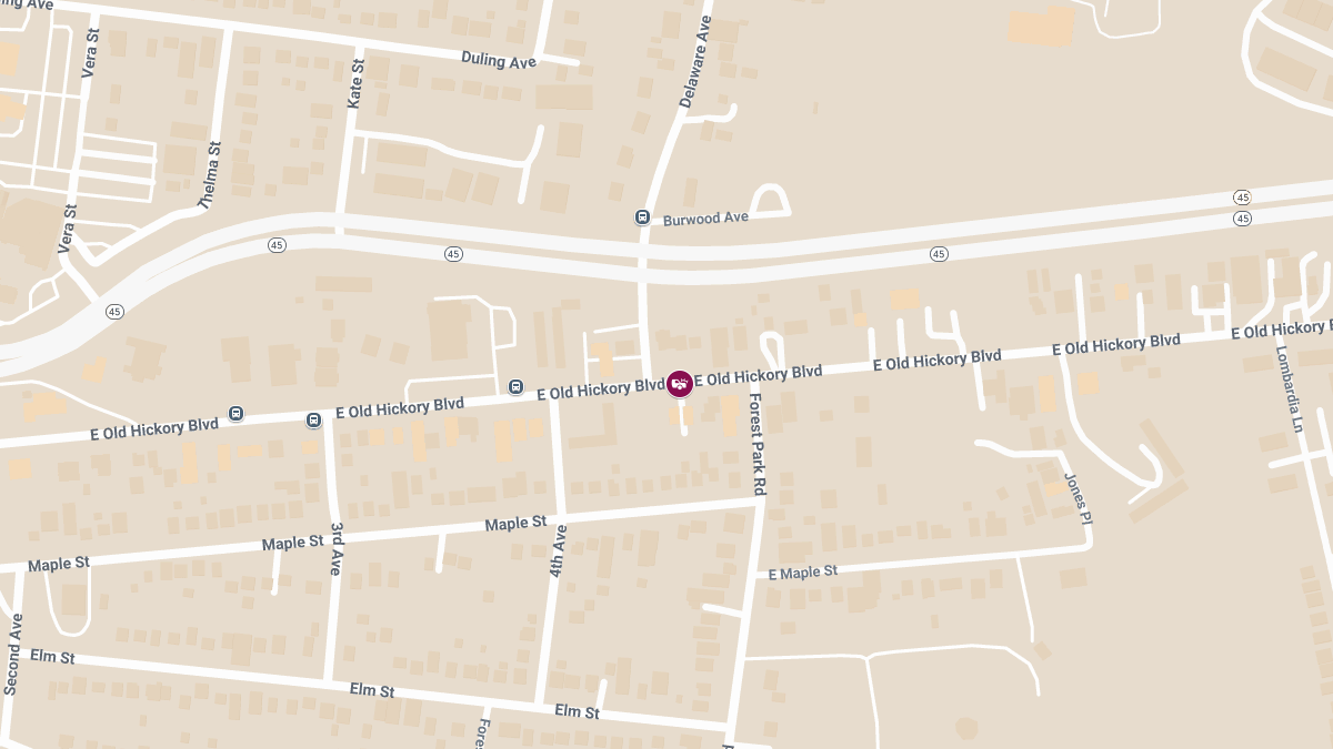 Collision at E Old Hickory Blvd & Delaware Ave Causes Injuries
