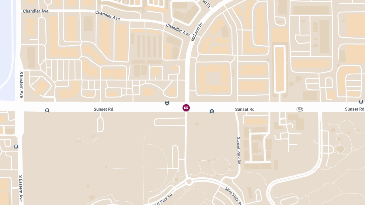 Collision at E Sunset Rd & McLeod Dr Causes Injuries