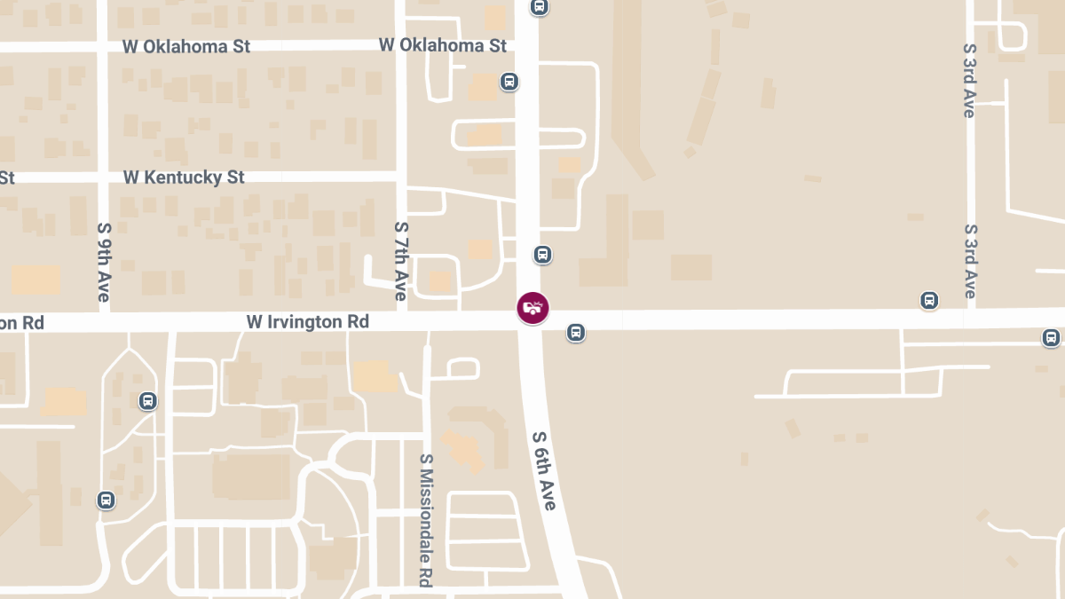 Collision with Injuries at E Irvington Rd & S 6th Ave
