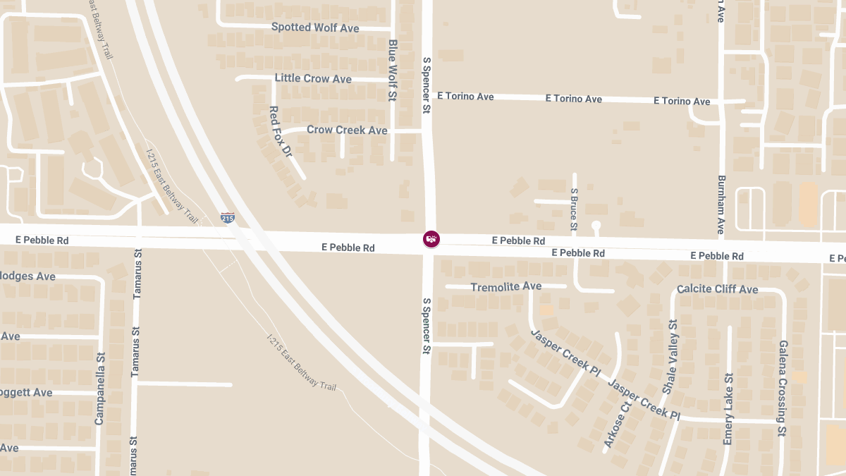 Collision with Injuries at E Pebble Rd & Spencer St