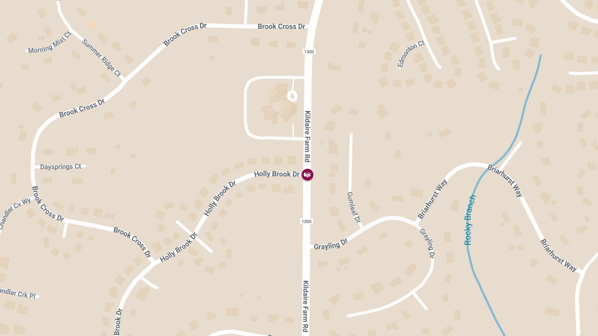 Collision with Injuries at Kildaire Farm Rd and Holly Brook Dr