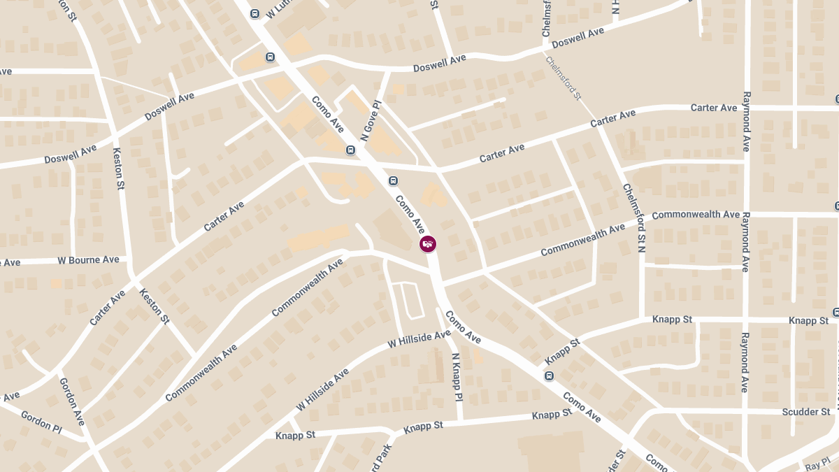 Collision with Injuries at St. Anthony Park Library on Como Ave