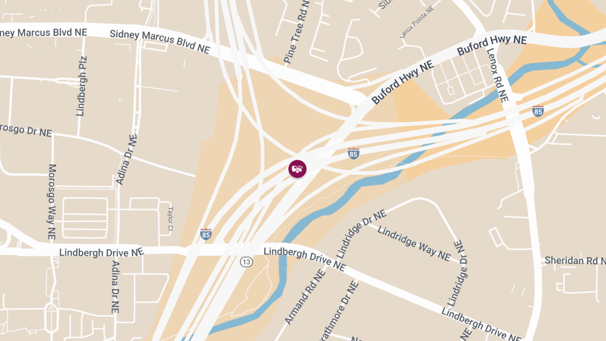 Collision with Injuries on I-85 N at GA-400 N