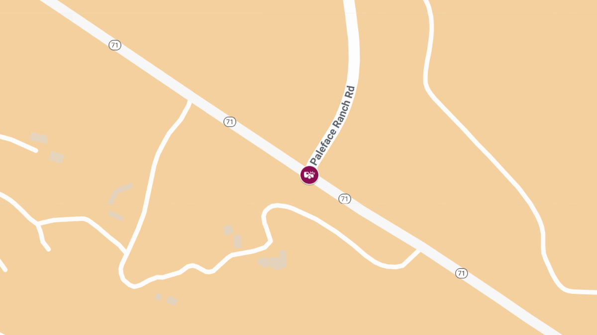 Collision with Injuries on W SH 71 at S Paleface Ranch Rd