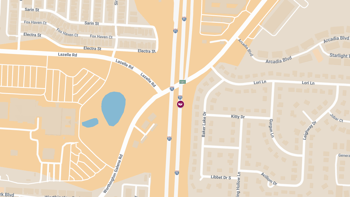 Crash Blocks Right Lane on I-71 South Between Polaris Pkwy and I-270 Causing Injury 