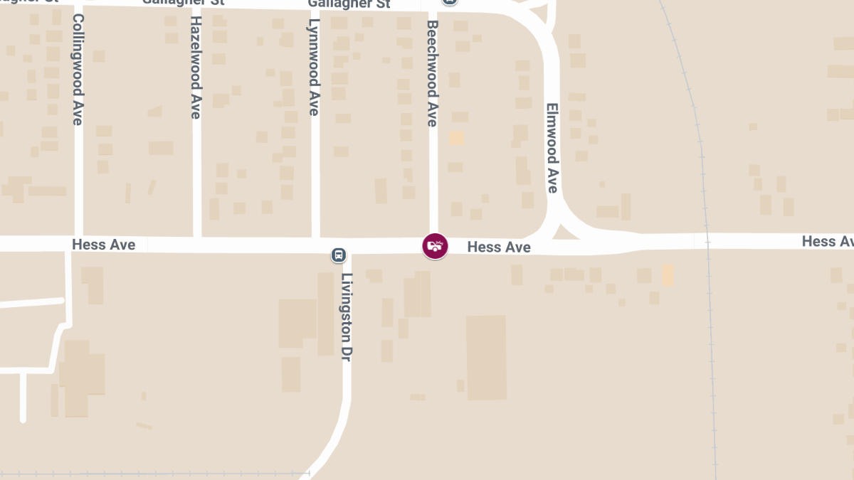 Crash Reported at Hess Ave & Beechwood Ave