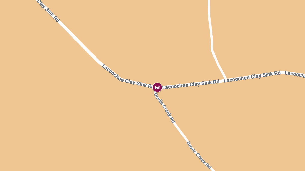 Crash With Injuries Reported at Devils Creek Rd and Lacoochee Claysink Rd